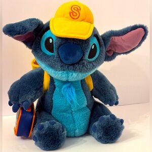 Stitch Plush Walt Disney Back to School yellow cap, lunch box & yellow backpack
